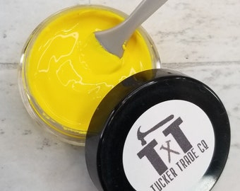 TTCO Chalk Paste SUNSHINE YELLOW | For Silk Screen or Mesh Stencils, Cricut Stenciling, Craft Paint Projects, & Diy Sign Home Decor