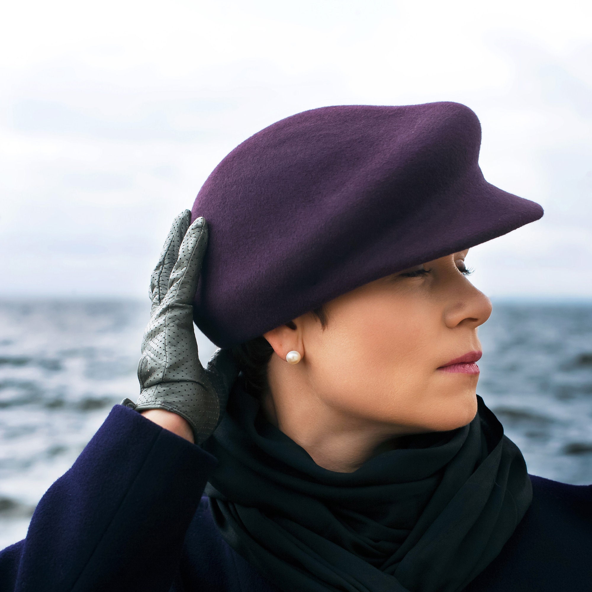 Felt hat Must have headwear cool cap for square face Supreme Etsy