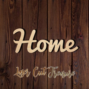 Home wood sign - Unfinished Laser Cut Wood Shape - 1/8&quot; Baltic Birch Plywood - Please read item description