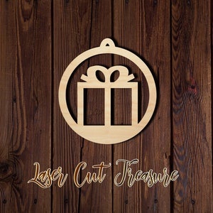 Christmas Ornament - Christmas - Unfinished Laser Cut Wood Shape - 1/8&quot; Baltic Birch Plywood - Please read item description