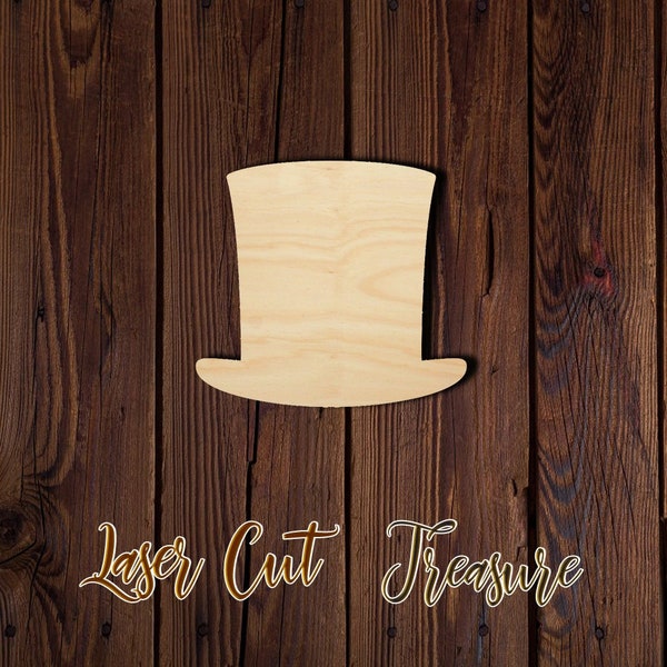 Top Hat - Unfinished Laser Cut Wood Shape