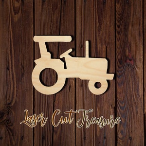 Tractor - Unfinished Laser Cut Wood Shape - 1/8&quot; Baltic Birch Plywood - Please read item description
