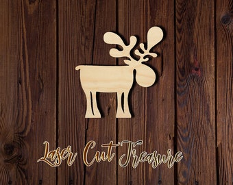 Deer - Unfinished Laser Cut Wood Shape - 1/8" Baltic Birch Plywood - Please read item description