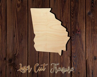 Georgia US State Laser Cut Wood Shape
