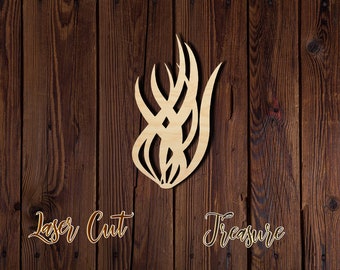 Seaweed - Summer - Unfinished Laser Cut Wood Shape - 1/8" Baltic Birch Plywood - Please read item description