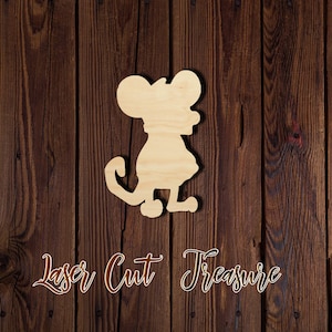 Mouse - Unfinished Laser Cut Wood Shape - 1/8" Baltic Birch Plywood - Please read item description