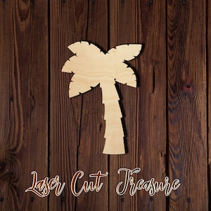 Palm Tree - Summer - Unfinished Laser Cut Wood Shape - 1/8&quot; Baltic Birch Plywood - Please read item description