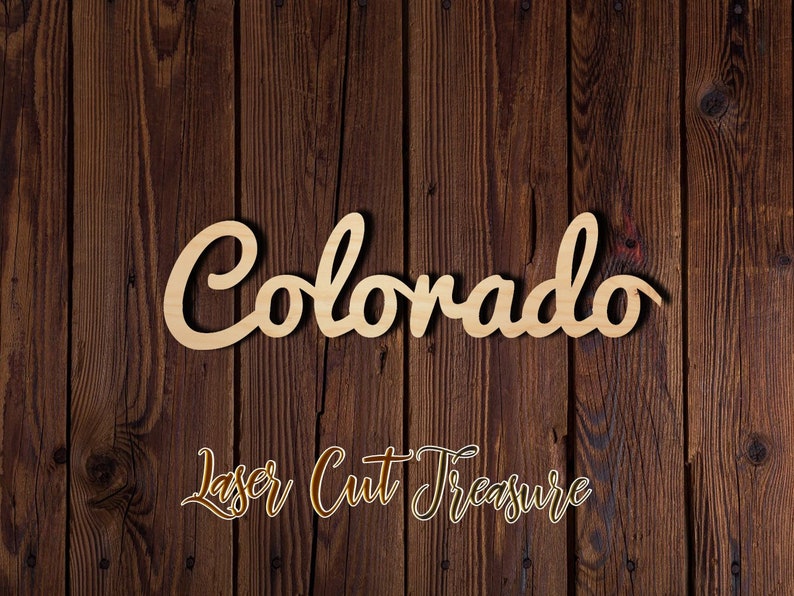 Colorado Wood Sign - Unfinished Laser Cut Wood Shape - 1/8