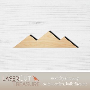 Mountain - Unfinished Laser Cut Wood Shape - 1/8&quot; Baltic Birch Plywood - Please read item description