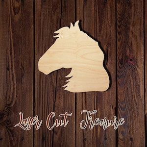 Horse - Unfinished Laser Cut Wood Shape - 1/8&quot; Baltic Birch Plywood - Please read item description