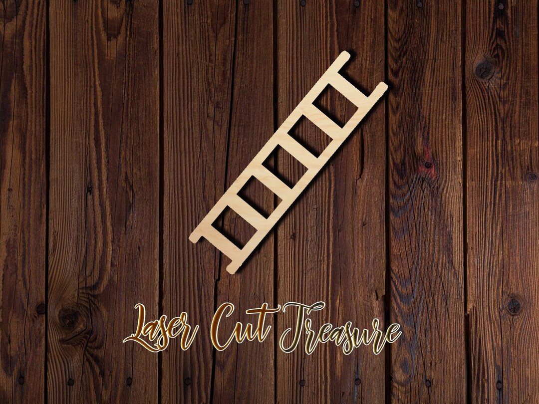 Ladder - Unfinished Laser Cut Wood Shape - 1/8