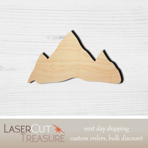 Mountain - Unfinished Laser Cut Wood Shape - 1/8&quot; Baltic Birch Plywood - Please read item description