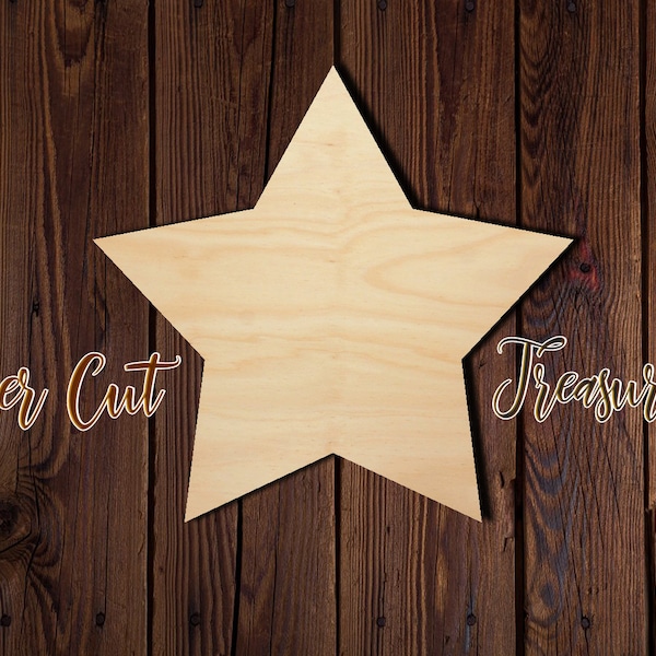 Star - Unfinished Laser Cut Wood Shape