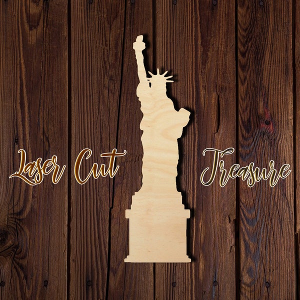 Statue of Liberty - USA - Unfinished Laser Cut Wood Shape