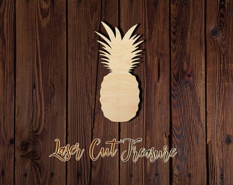 Pineapple - Summer - Unfinished Laser Cut Wood Shape - 1/8" Baltic Birch Plywood - Please read item description
