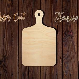 Cutting Board - Unfinished Laser Cut Wood Shape - 1/8&quot; Baltic Birch Plywood - Please read item description