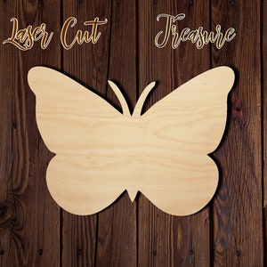 Butterfly - Spring - Unfinished Laser Cut Wood Shape - 1/8&quot; Baltic Birch Plywood - Please read item description
