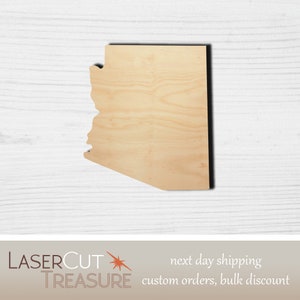 State Arizona Home - Laser Cut Out Unfinished Wood Craft Shape STAT3 State Arizona Home - Laser Cut Out Unfinished Wood Craft Shape STAT3