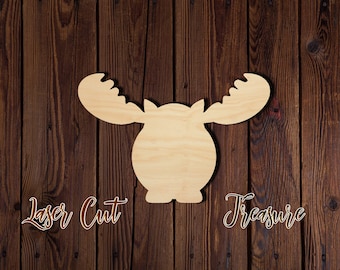 Moose - Unfinished Laser Cut Wood Shape - 1/8" Baltic Birch Plywood - Please read item description