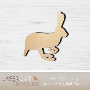 Rabbit - Easter - Unfinished Laser Cut Wood Shape - 1/8&quot; Baltic Birch Plywood - Please read item description