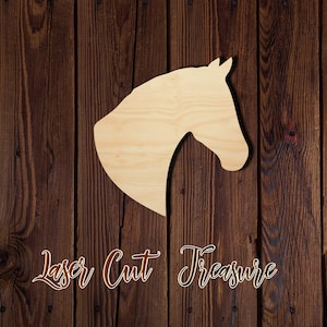Horse - Unfinished Laser Cut Wood Shape - 1/8&quot; Baltic Birch Plywood - Please read item description