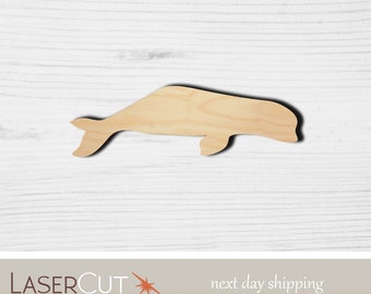 Whale - Unfinished Laser Cut Wood Shape - 1/8" Baltic Birch Plywood - Please read item description