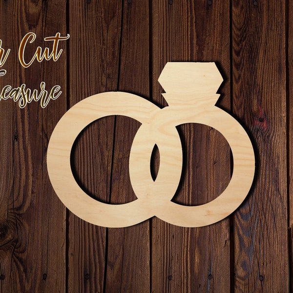 Rings - Wedding, Anniversary - Unfinished Laser Cut Wood Shape