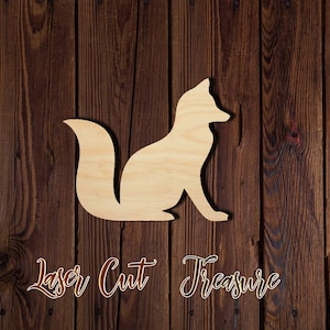 Fox - Laser Cut Out Unfinished Wood Craft Shape FOX7 Fox - Laser Cut Out Unfinished Wood Craft Shape FOX7