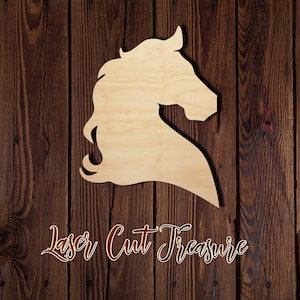 Horse - Unfinished Laser Cut Wood Shape - 1/8&quot; Baltic Birch Plywood - Please read item description