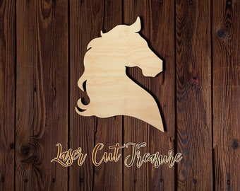 Horse - Unfinished Laser Cut Wood Shape - 1/8&quot; Baltic Birch Plywood - Please read item description