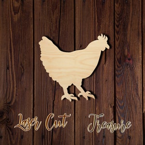 Hen - Chicken - Easter - Unfinished Laser Cut Wood Shape - 1/8&quot; Baltic Birch Plywood - Please read item description