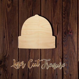 Winter Hat - Unfinished Laser Cut Wood Shape - 1/8&quot; Baltic Birch Plywood - Please read item description
