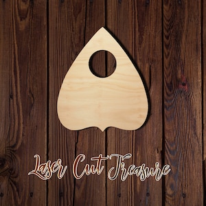 Planchette - Unfinished Laser Cut Wood Shape - 1/8&quot; Baltic Birch Plywood - Please read item description