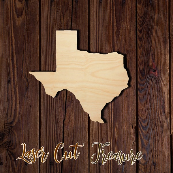 Texas State - USA - Unfinished Laser Cut Wood Shape