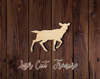 Deer - Wildlife - Unfinished Laser Cut Wood Shape - 1/8" Baltic Birch Plywood - Please read item description
