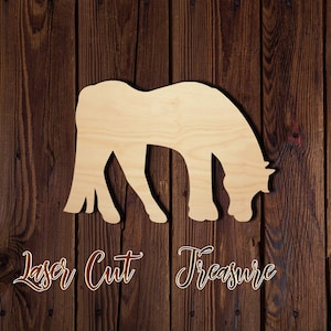 Horse - Unfinished Laser Cut Wood Shape - 1/8" Baltic Birch Plywood - Please read item description