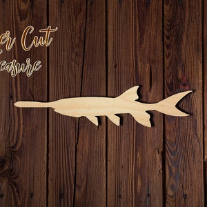 Fish - Unfinished Laser Cut Wood Shape - 1/8&quot; Baltic Birch Plywood - Please read item description