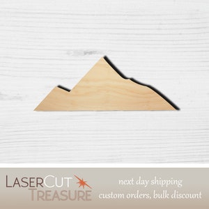 Mountain - Unfinished Laser Cut Wood Shape - 1/8&quot; Baltic Birch Plywood - Please read item description