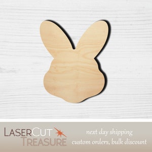 Bunny - Easter - Unfinished Laser Cut Wood Shape - 1/8&quot; Baltic Birch Plywood - Please read item description