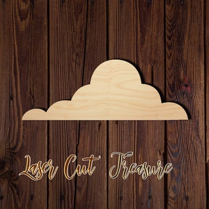 Cloud Shape - Unfinished Laser Cut Wood Shape - 1/8&quot; Baltic Birch Plywood - Please read item description