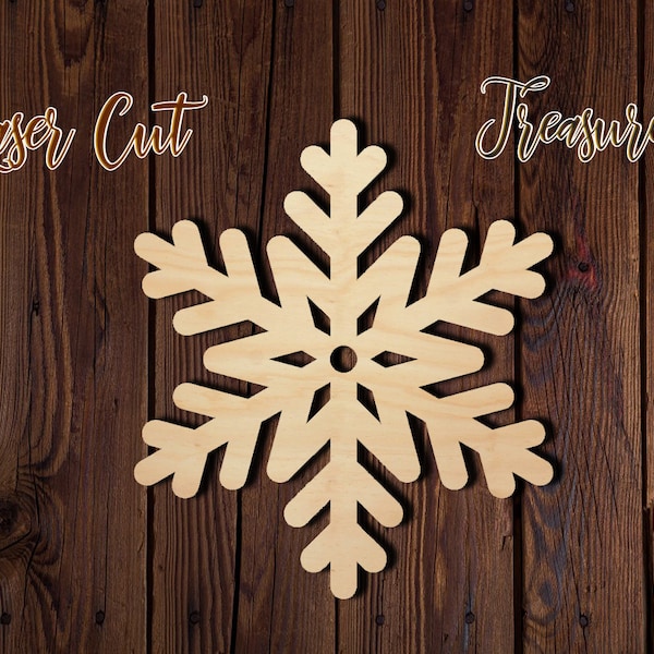 Snowflake - Christmas - Unfinished Laser Cut Wood Shape