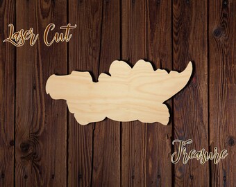 Dinosaur - Unfinished Laser Cut Wood Shape - 1/8" Baltic Birch Plywood - Please read item description