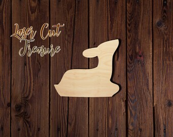 Deer - Christmas - Unfinished Laser Cut Wood Shape - 1/8" Baltic Birch Plywood - Please read item description