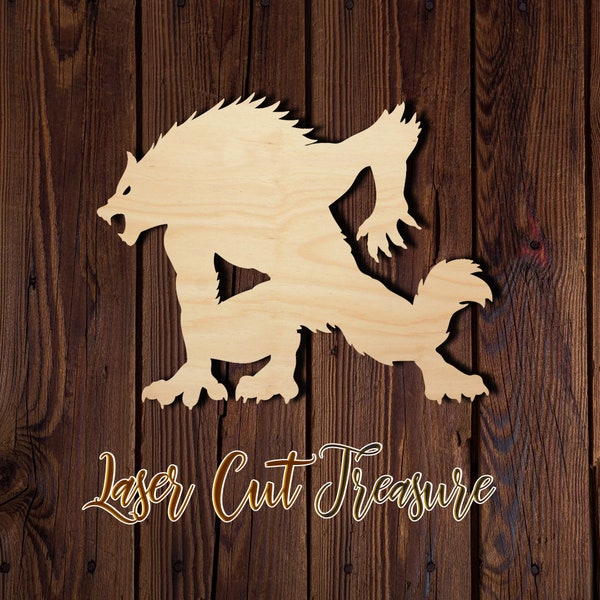 Werewolf - Halloween - Unfinished Laser Cut Wood Shape