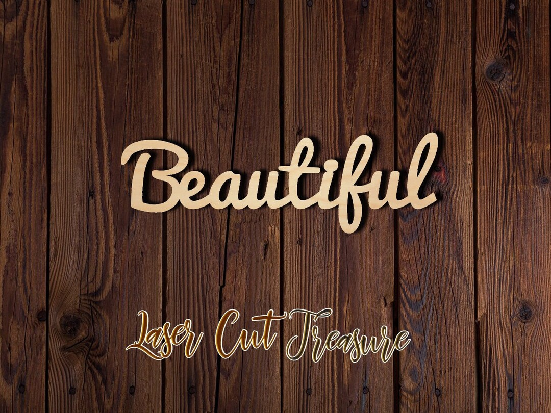Pretty Sign Shape Beautiful Wood Sign Unfinished Laser Cut Shape - Etsy