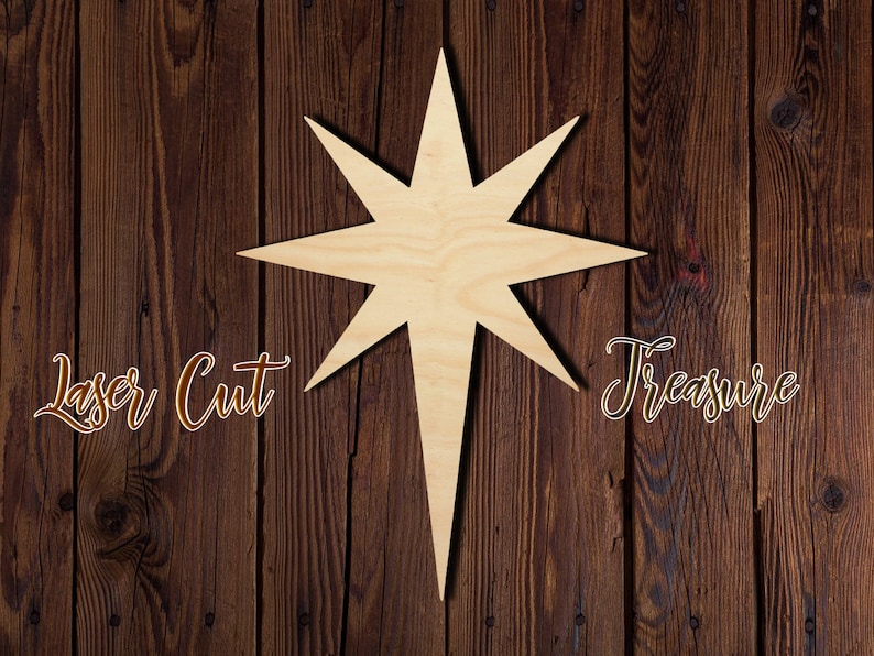 Download Bethlehem Star Christmas Unfinished Laser Cut Shape | Etsy