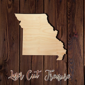Missouri State - USA - Unfinished Laser Cut Wood Shape - 1/8&quot; Baltic Birch Plywood - Please read item description