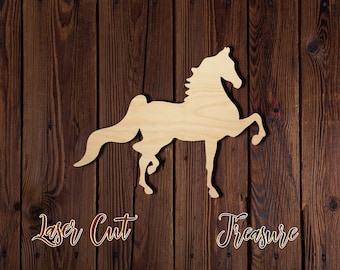 Horse - Unfinished Laser Cut Wood Shape - 1/8&quot; Baltic Birch Plywood - Please read item description