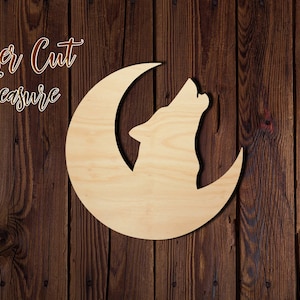 Wolf - Unfinished Laser Cut Wood Shape - 1/8" Baltic Birch Plywood - Please read item description
