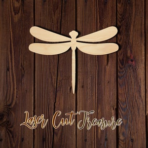 Dragonfly - Unfinished Laser Cut Wood Shape - 1/8&quot; Baltic Birch Plywood - Please read item description